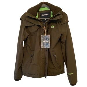 Abercrombie & Fitch All-Season Weather Warrior Light Jacket Hooded M Brown Olive